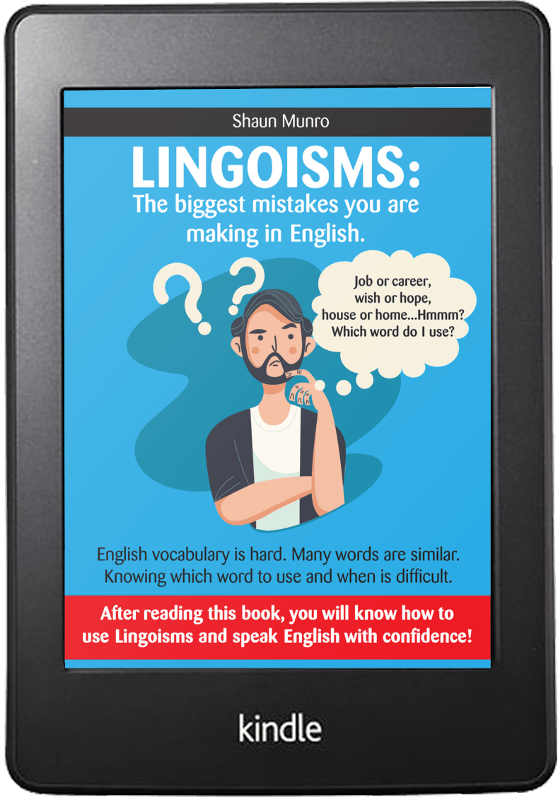 Lingoisms on a kindle reader